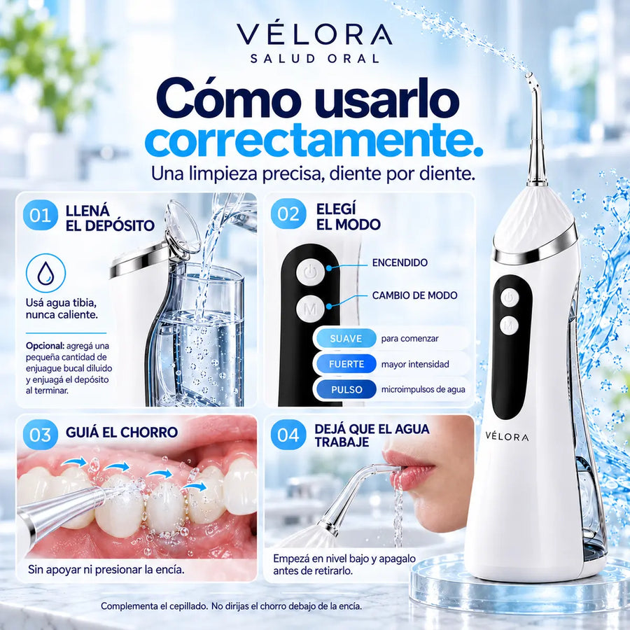 Cómo usar correctamente el irrigador Vélora
